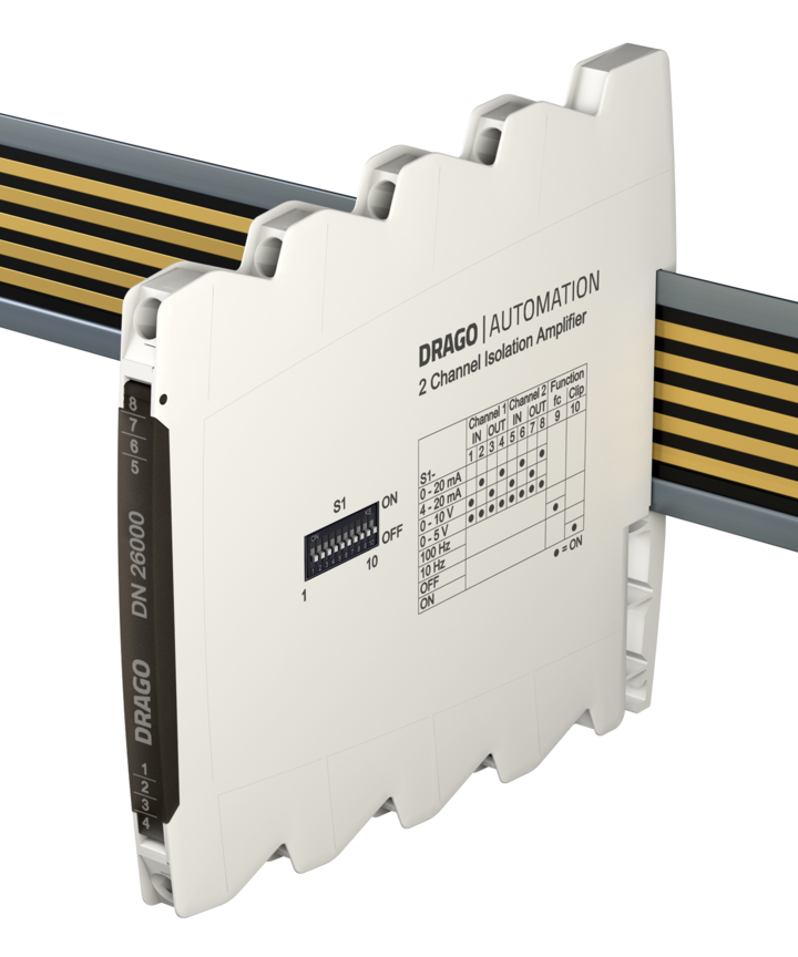2Channel Isolation Amplifier DN 26000 DRAGO Automation GmbH