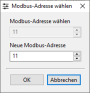 Modbus-Adresse ändern