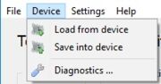 Device menu