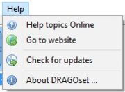 The Help menu