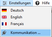 Einstellungen-Menü