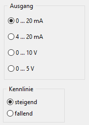 Ausgang und Ausgangskennlinie