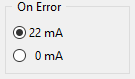 Error signalisation