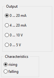 Output type and characteristics